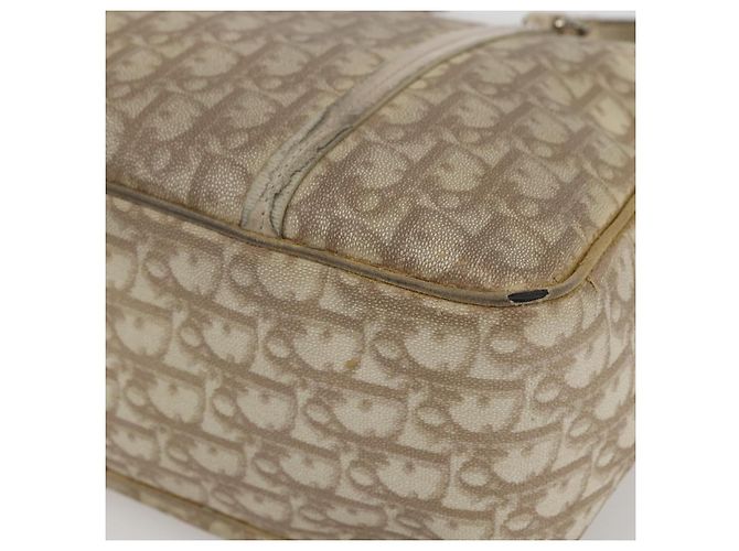 Christian Dior Trotter Canvas Romantic Hand Bag PVC Beige Silver - vista 9
