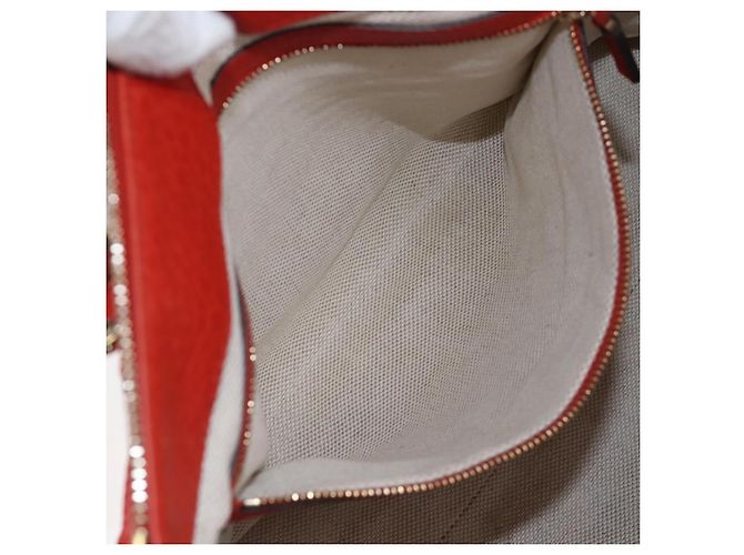 GUCCI Soho Hand Bag Leather 2way Orange Gold 308362 - vista 25