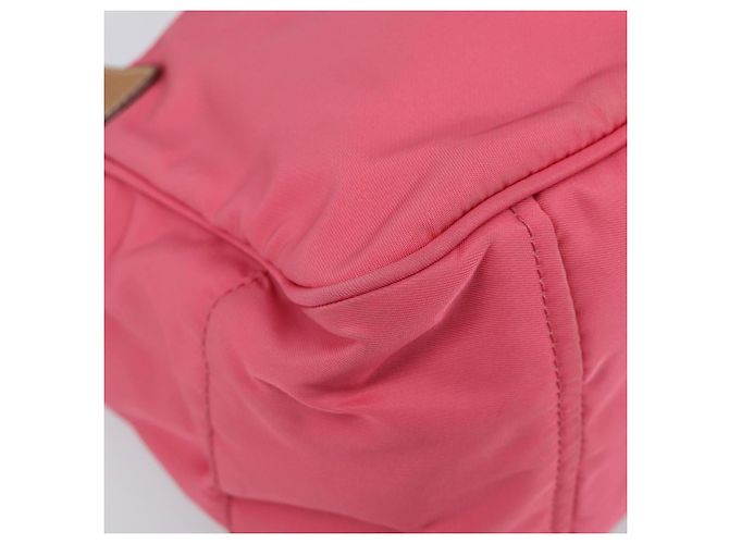 PRADA Hand Bag Nylon Pink Gold Tone - vista 15
