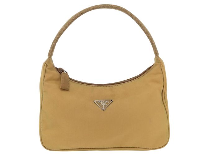 PRADA Accessory Pouch Nylon Beige Silver - vista 13