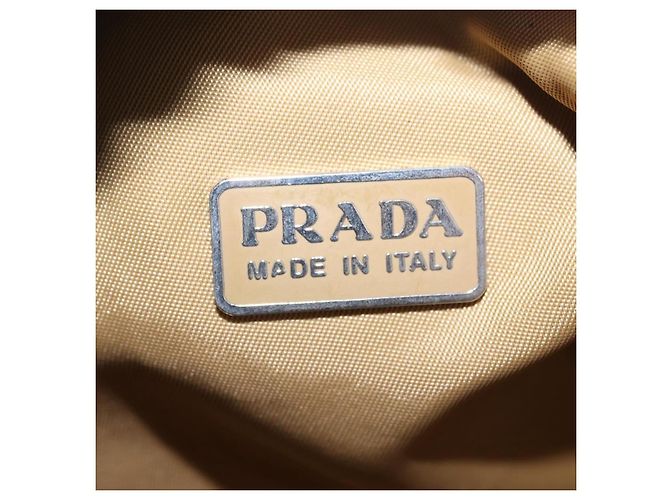 PRADA Accessory Pouch Nylon Beige Silver - vista 19