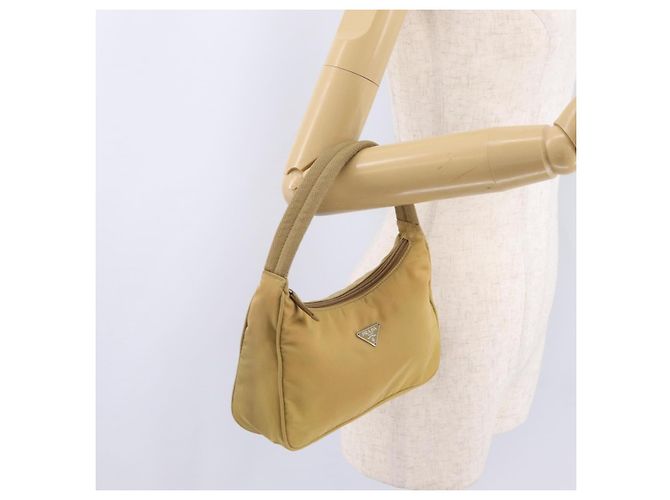 PRADA Accessory Pouch Nylon Beige Silver - vista 23