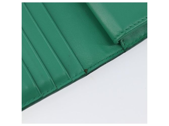 PRADA Compact Wallet Saffiano leather Green Gold Tone - vista 25