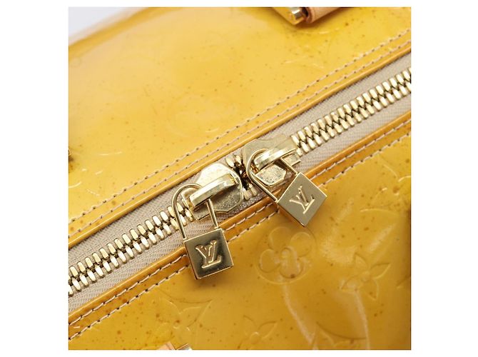 LOUIS VUITTON Monogram Vernis Mercer Boston Bag Beige M91000 LV - vista 19