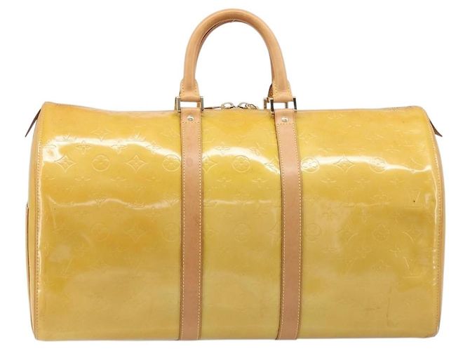 LOUIS VUITTON Monogram Vernis Mercer Boston Bag Beige M91000 LV - vista 2