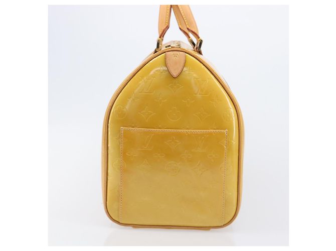 LOUIS VUITTON Monogram Vernis Mercer Boston Bag Beige M91000 LV - vista 4