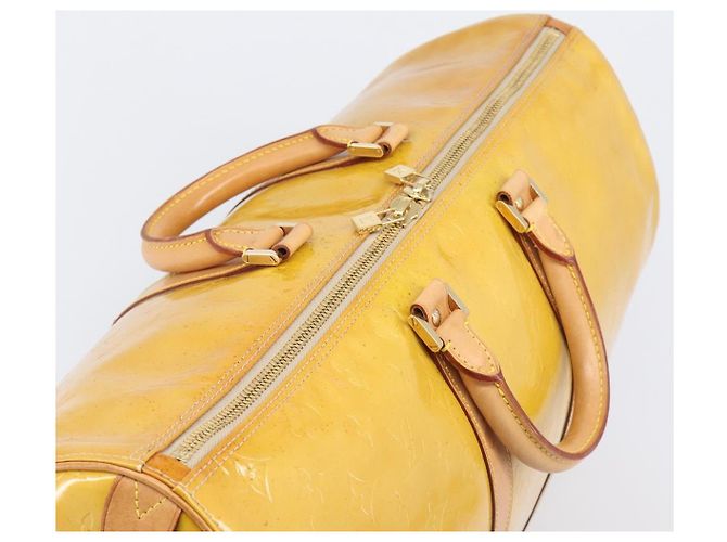 LOUIS VUITTON Monogram Vernis Mercer Boston Bag Beige M91000 LV - vista 7