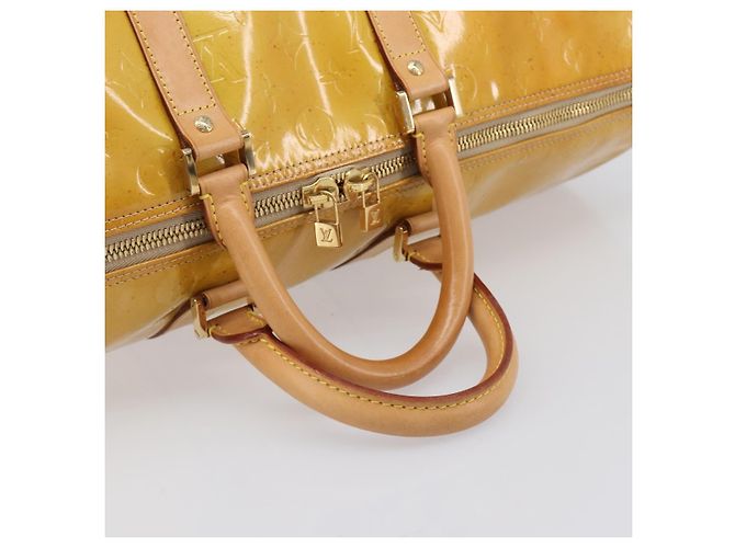 LOUIS VUITTON Monogram Vernis Mercer Boston Bag Beige M91000 LV - vista 8