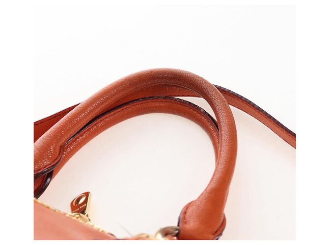Miu Miu Hand Bag Leather 2way Orange Gold - vista 16