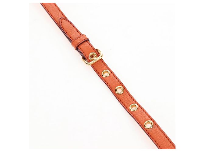 Miu Miu Hand Bag Leather 2way Orange Gold - vista 19