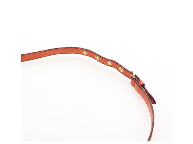 Miu Miu Hand Bag Leather 2way Orange Gold - vista 20
