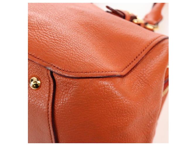 Miu Miu Hand Bag Leather 2way Orange Gold - vista 24