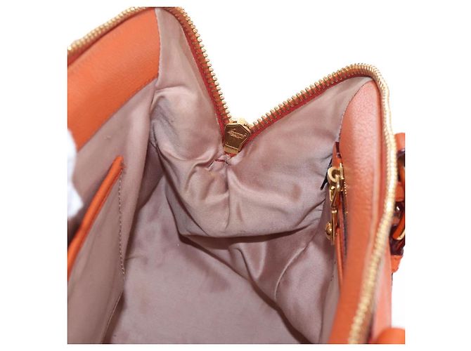 Miu Miu Hand Bag Leather 2way Orange Gold - vista 28
