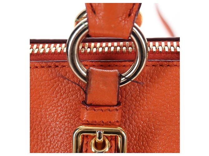 Miu Miu Hand Bag Leather 2way Orange Gold - vista 4