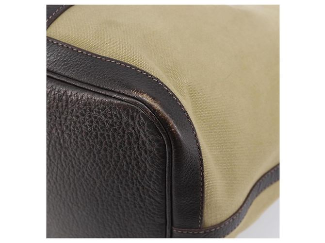 Hermès HERMES Garden Party 36 Hand Bag Canvas Beige Silver - vista 12