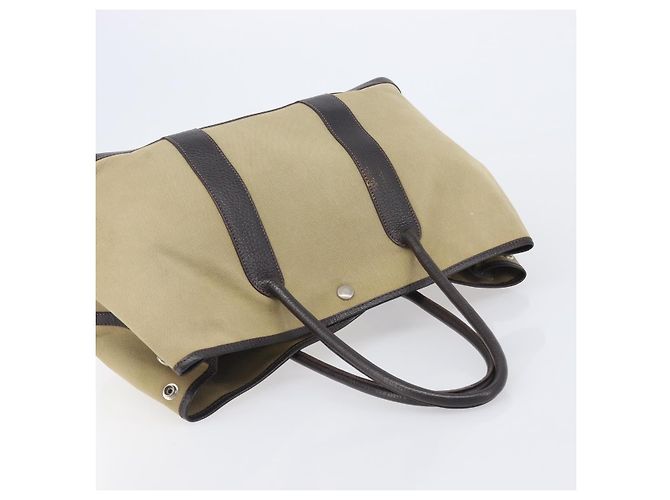 Hermès HERMES Garden Party 36 Hand Bag Canvas Beige Silver - vista 8