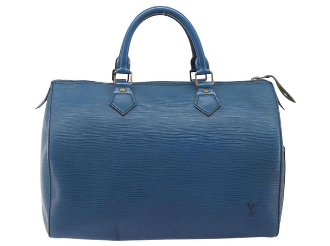 LOUIS VUITTON Epi Speedy 30 Hand Bag Toledo Blue M43005 LV - vista 13