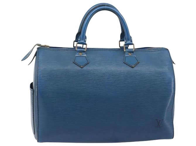 LOUIS VUITTON Epi Speedy 30 Hand Bag Toledo Blue M43005 LV - vista 2