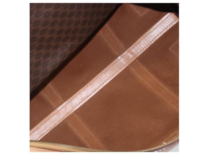 Céline CELINE Macadam Canvas Boston Bag PVC Leather Brown Gold - vista 11