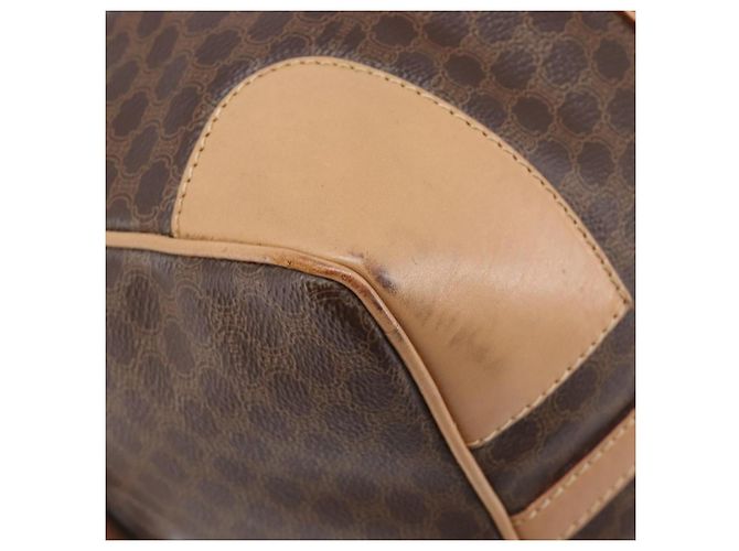 Céline CELINE Macadam Canvas Boston Bag PVC Leather Brown Gold - vista 17