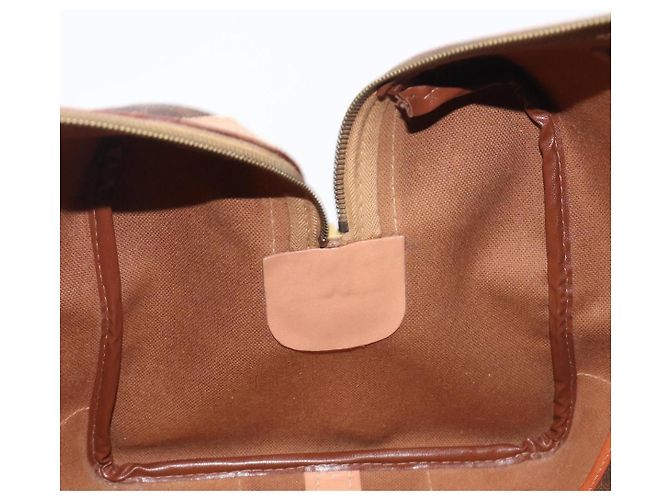 Céline CELINE Macadam Canvas Boston Bag PVC Leather Brown Gold - vista 22
