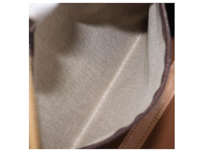 Céline CELINE Macadam Canvas Boston Bag PVC Leather Brown Gold - vista 24