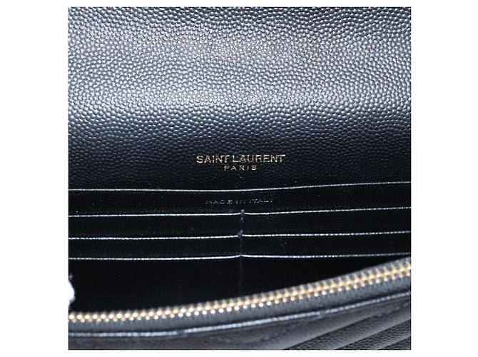 Autre Marque Saint Laurent Cassandra Chain Shoulder Bag Leather Black Gold - vista 16