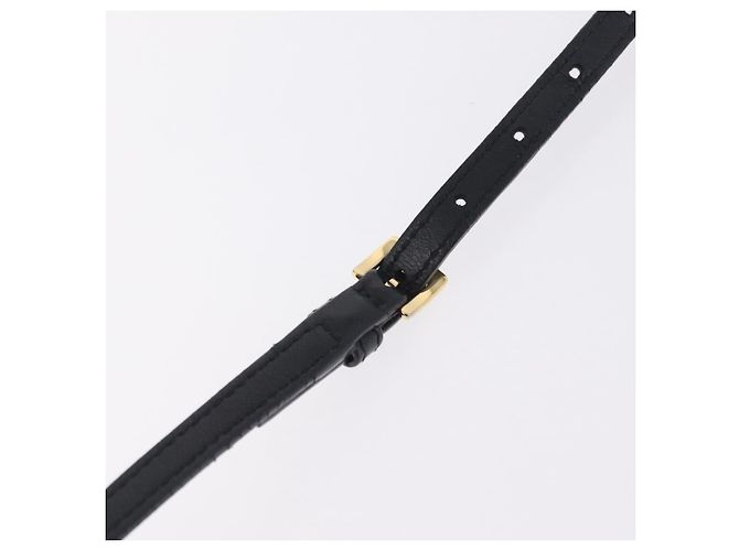 Miu Miu Matelasse Shoulder Bag Leather Black Gold - vista 16
