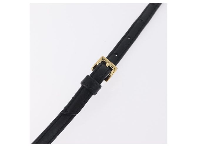 Miu Miu Matelasse Shoulder Bag Leather Black Gold - vista 17