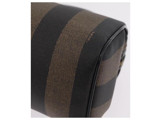 FENDI Pecan Hand Bag PVC Brown Gold Tone - vista 14