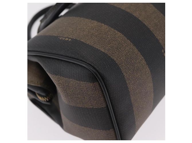 FENDI Pecan Hand Bag PVC Brown Gold Tone - vista 15