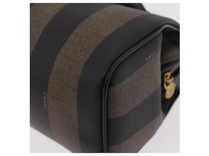 FENDI Pecan Hand Bag PVC Brown Gold Tone - vista 16
