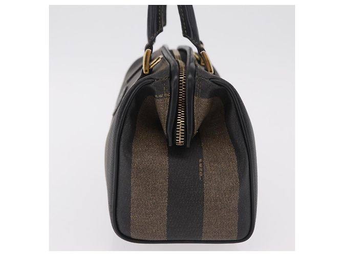 FENDI Pecan Hand Bag PVC Brown Gold Tone - vista 3