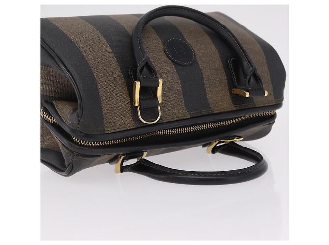 FENDI Pecan Hand Bag PVC Brown Gold Tone - vista 6