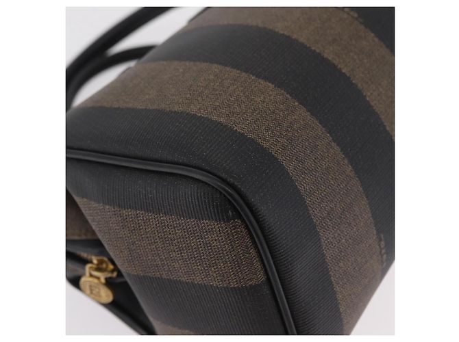 FENDI Pecan Hand Bag PVC Brown Gold Tone - vista 9