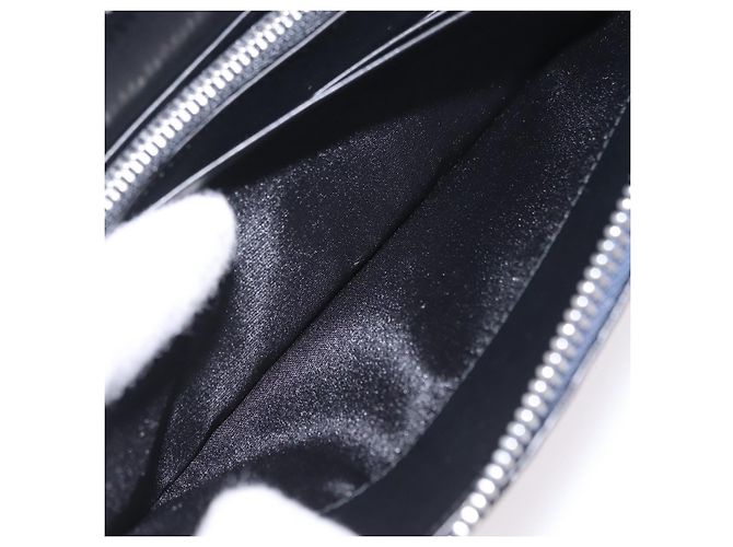 LOEWE Anagram Long Wallet Leather Navy Silver - vista 22