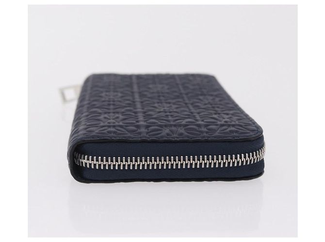 LOEWE Anagram Long Wallet Leather Navy Silver - vista 3