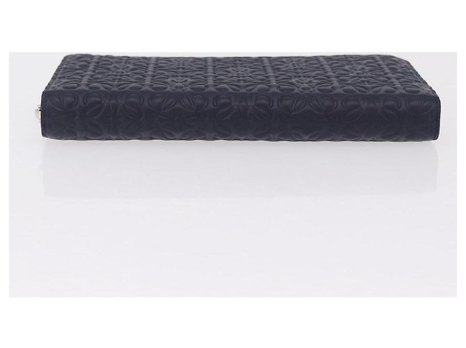 LOEWE Anagram Long Wallet Leather Navy Silver - vista 6