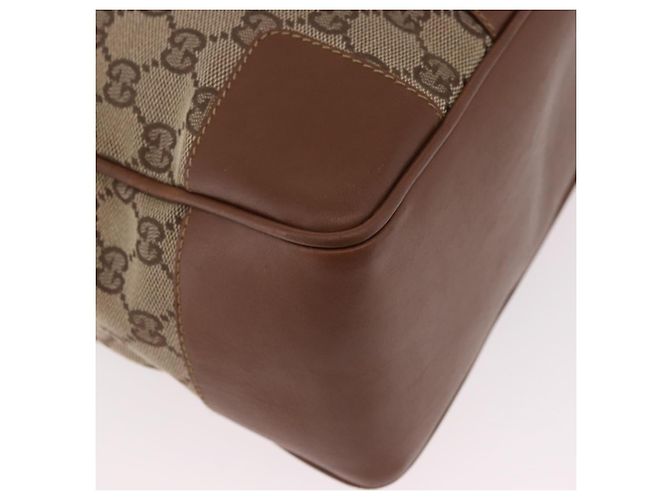 GUCCI GG Canvas Web Sherry Line Tote Bag Beige Silver Red - vista 15