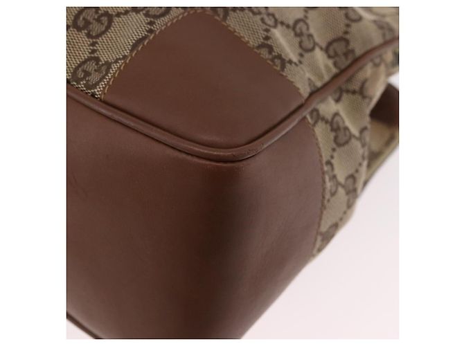 GUCCI GG Canvas Web Sherry Line Tote Bag Beige Silver Red - vista 18