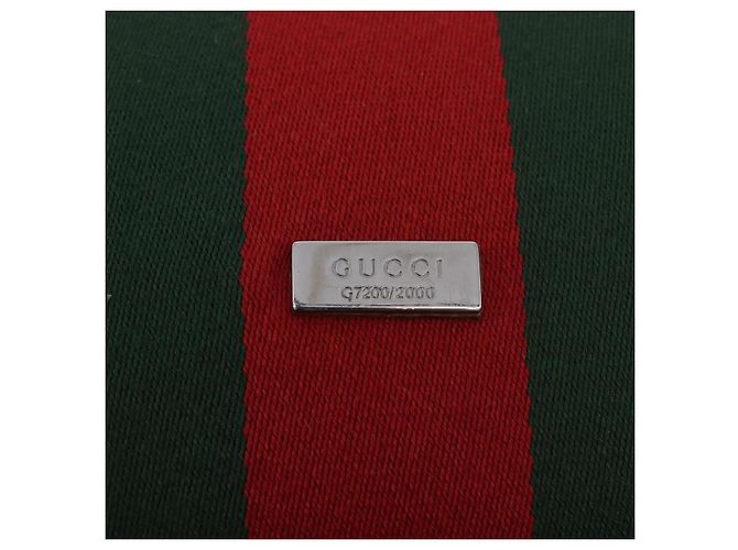 GUCCI GG Canvas Web Sherry Line Tote Bag Beige Silver Red - vista 19