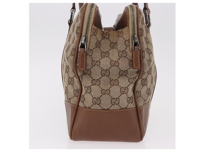 GUCCI GG Canvas Web Sherry Line Tote Bag Beige Silver Red - vista 4