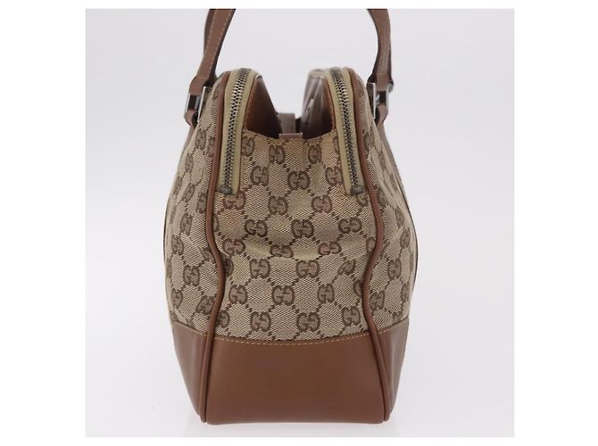 GUCCI GG Canvas Web Sherry Line Tote Bag Beige Silver Red - vista 5