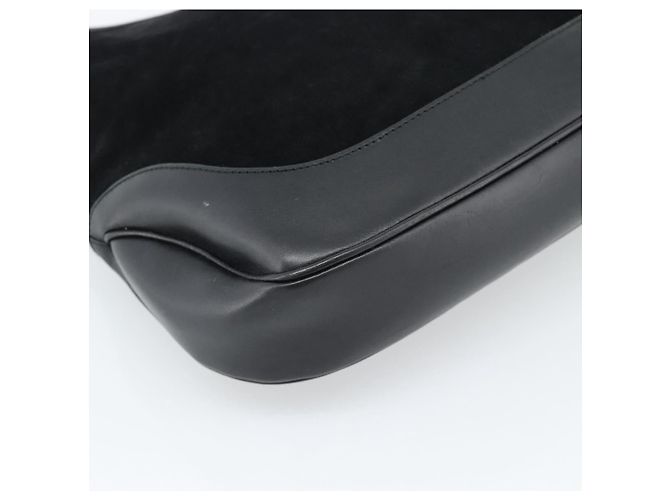 GUCCI Jackie Hand Bag Suede Black Silver 001 3346 - vista 10