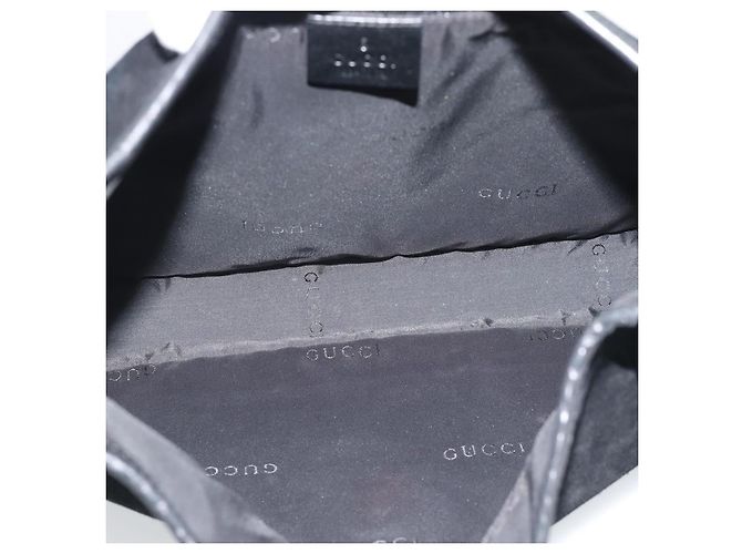 GUCCI Jackie Hand Bag Suede Black Silver 001 3346 - vista 11