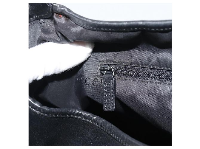 GUCCI Jackie Hand Bag Suede Black Silver 001 3346 - vista 20