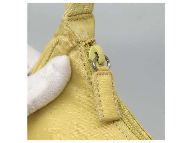 PRADA Accessory Pouch Nylon Yellow Gold - vista 10