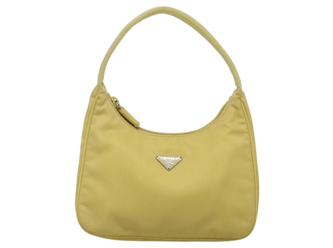 PRADA Accessory Pouch Nylon Yellow Gold - vista 13