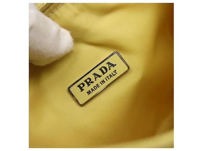 PRADA Accessory Pouch Nylon Yellow Gold - vista 19