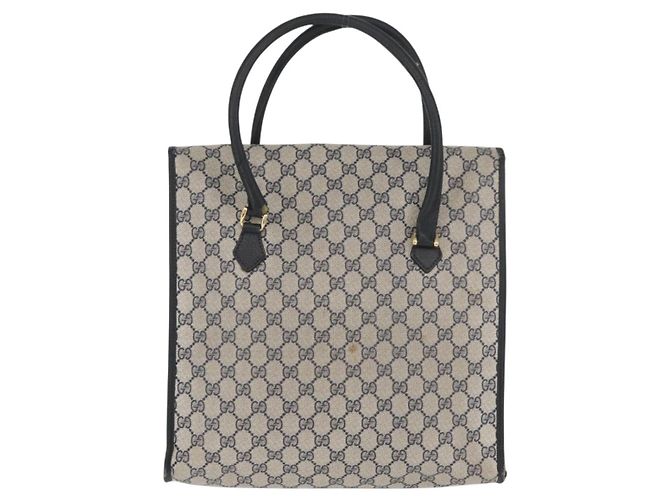 GUCCI GG Supreme Tote Bag PVC Navy Gold - vista 2